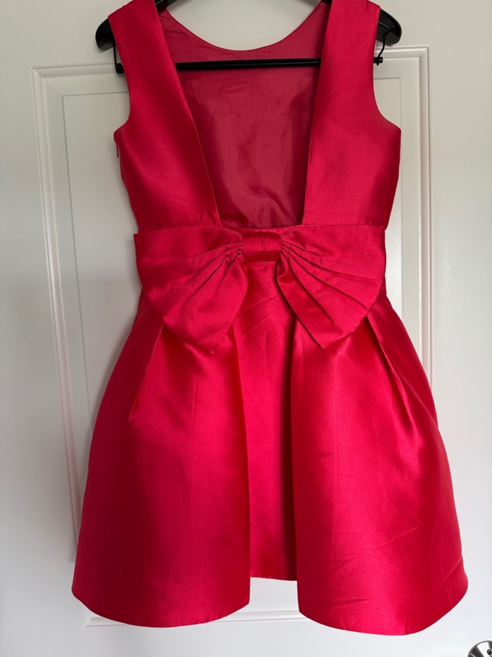 kate spade Hot Pink Satin Fit-and-Flare Dress - Picture 4 of 5